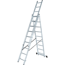 Лестница алюминиевая трёхсекционная NV 123, Ступени 3×8 1230308