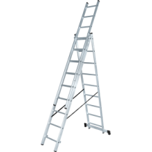 Лестница алюминиевая трёхсекционная NV 123, Ступени 3×9 1230309